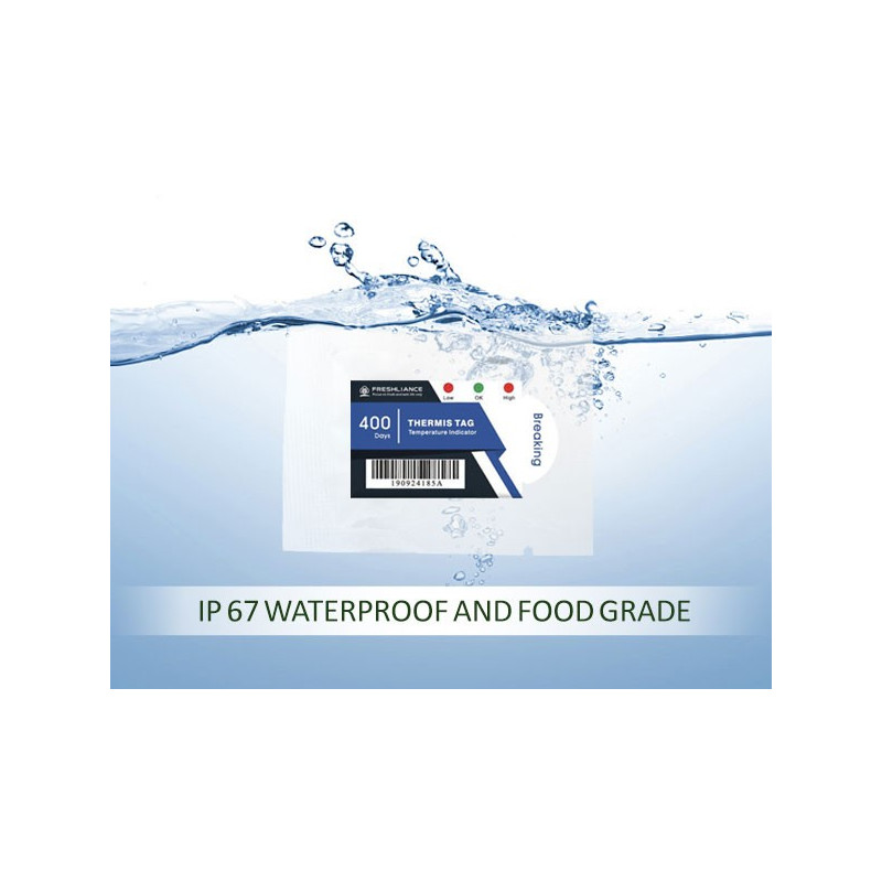 THERMIS TAG 1 - Indicateur de température électronique usage unique - Précision ± 0.5°C, alarme visuelle programmable, étanche IP68_4