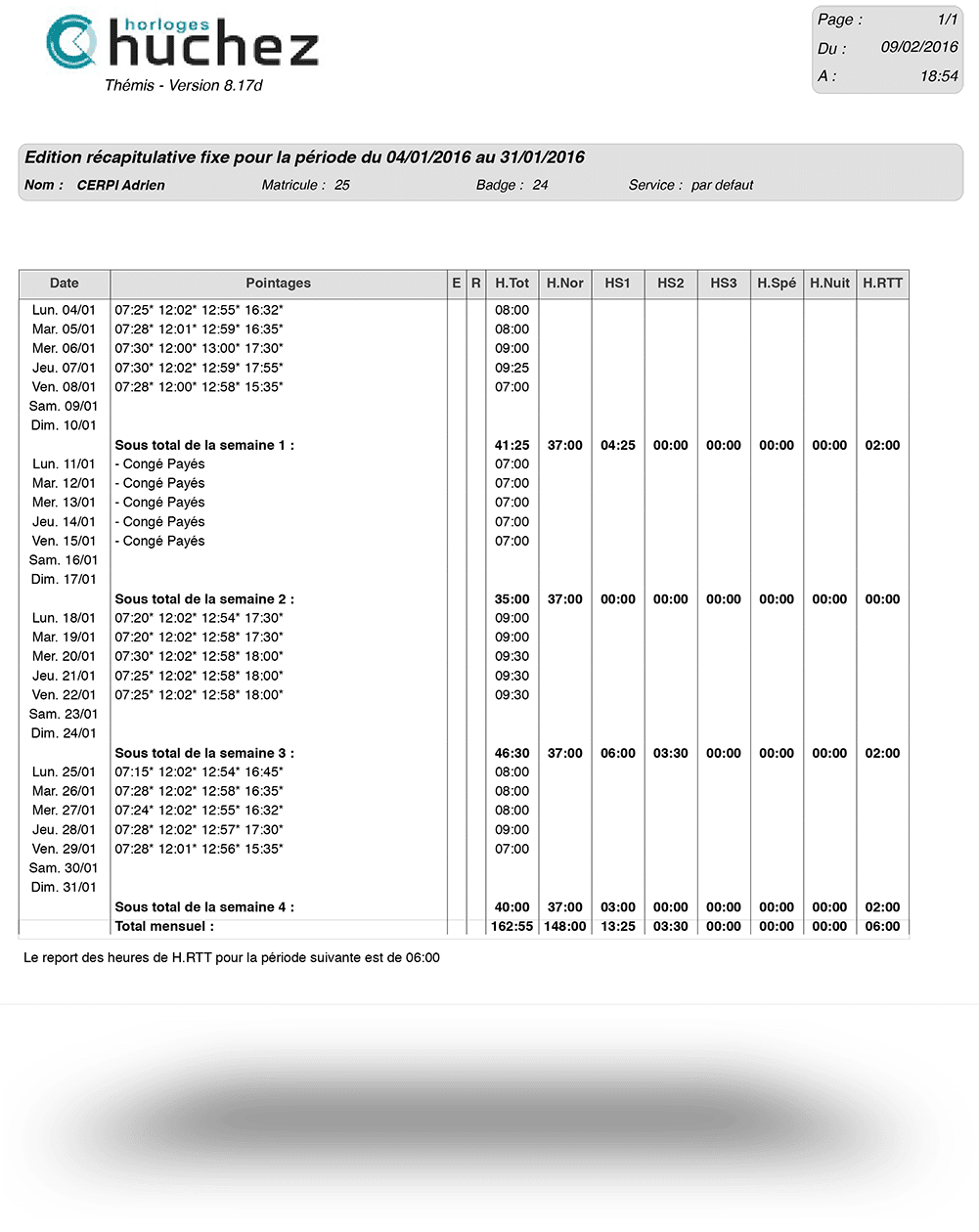 Logiciel de pointage Thémis - Gestion des données de pointeuse depuis votre ordinateur_4