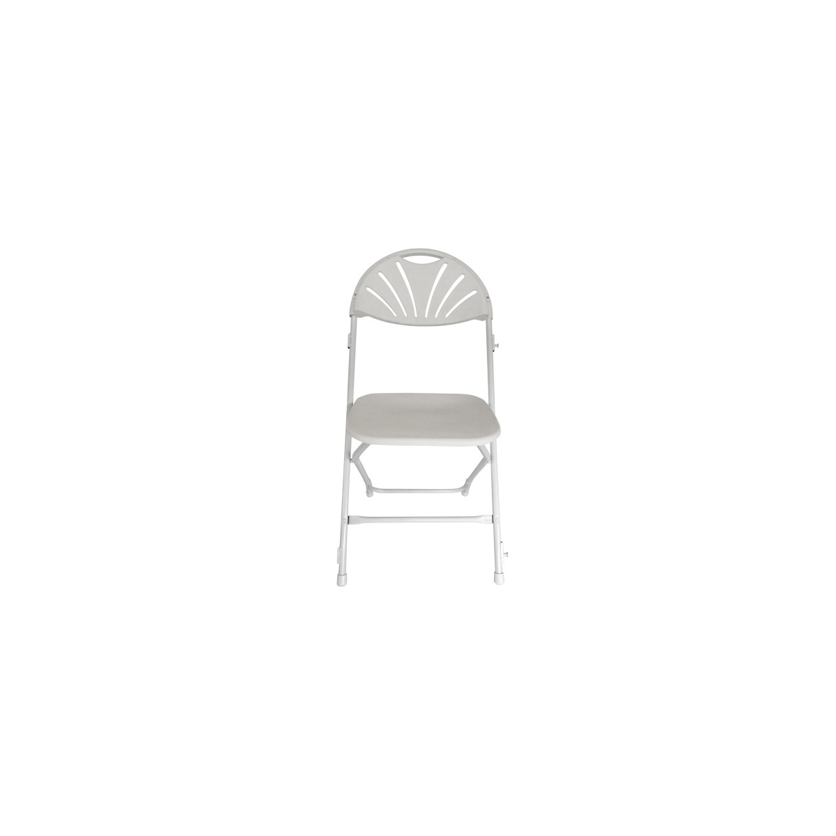 10 chaises pliantes blanches anti-feu M2 avec crochets de liaison - usage professionnel intérieur/extérieur_4