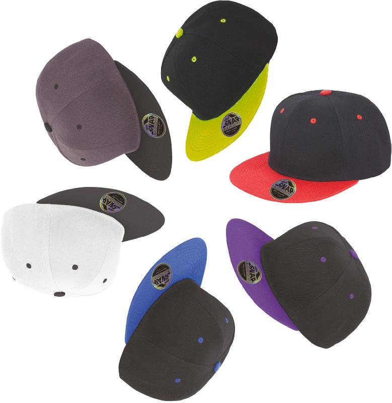 Casquette Bronx bicolore - 6 panneaux - Visière plate en PU recyclé - Réf: RC082X_4