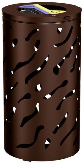 Corbeille Venise tri sélectif 2 flux - Ø450 x Hauteur 845 mm - 2 sacs de 60L - Acier et tôle_4