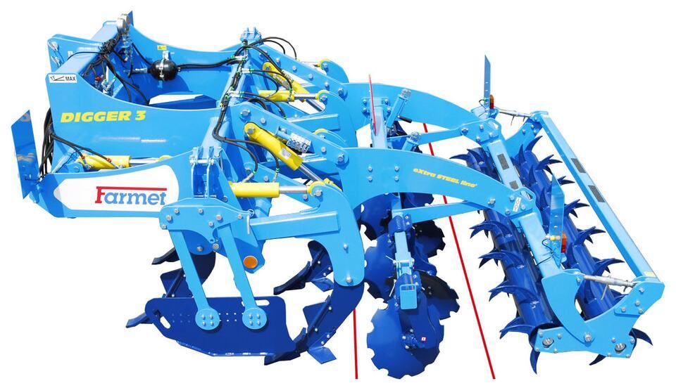 Digger - cultivateur agricole - Farmet a.S - largeur de travail 2900 à 3990 mm - ameublissement profond et faible résistance à la traction_4