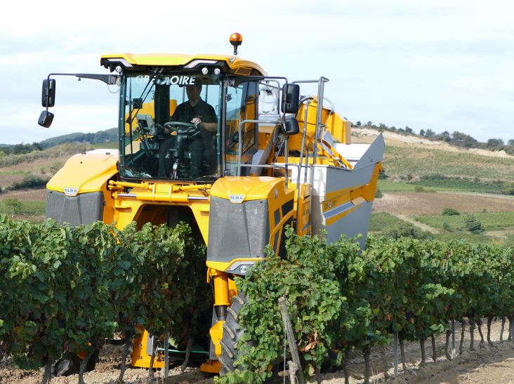 Machine à vendanger GL8.4 avec bennes inox de grande capacité