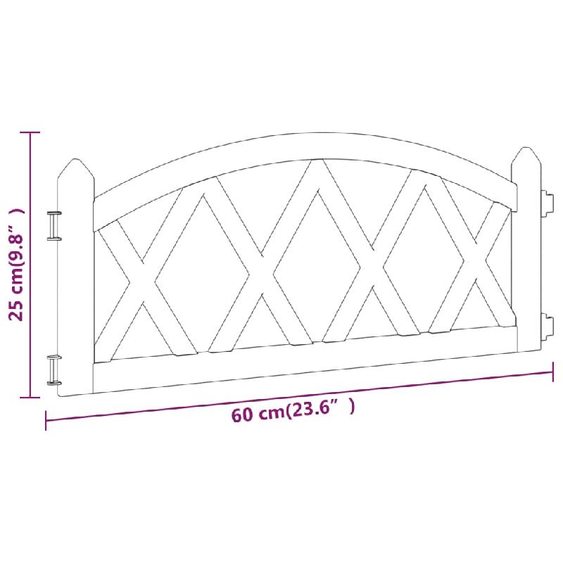 Vidaxl bordures de pelouse 17 pcs rouge 10 m pp 318296_4