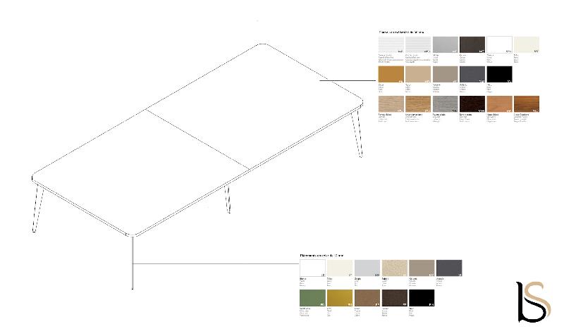 Bureau bench 4 personnes Blade - Alea - Non, 240, Cacao_4