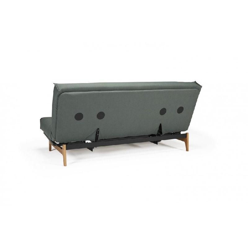 Canapé convertible design Aslak 140x200 cm - Capitonné tissu Elegance Green - Innovation Living_4