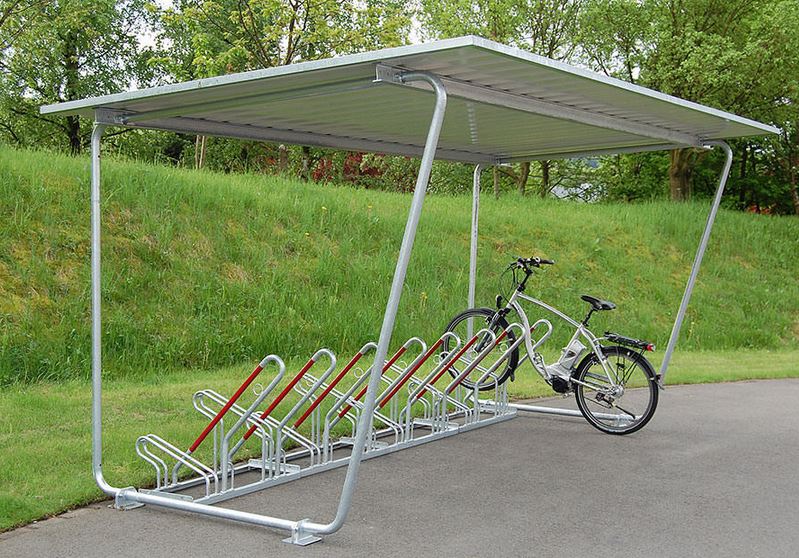 Abri vélo ouvert 5e / toiture en bac acier_4
