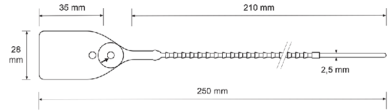 Scellé PP à tige Crantée ronde - Longueur 210 mm - Tige Ø2.5 mm - Noir_4