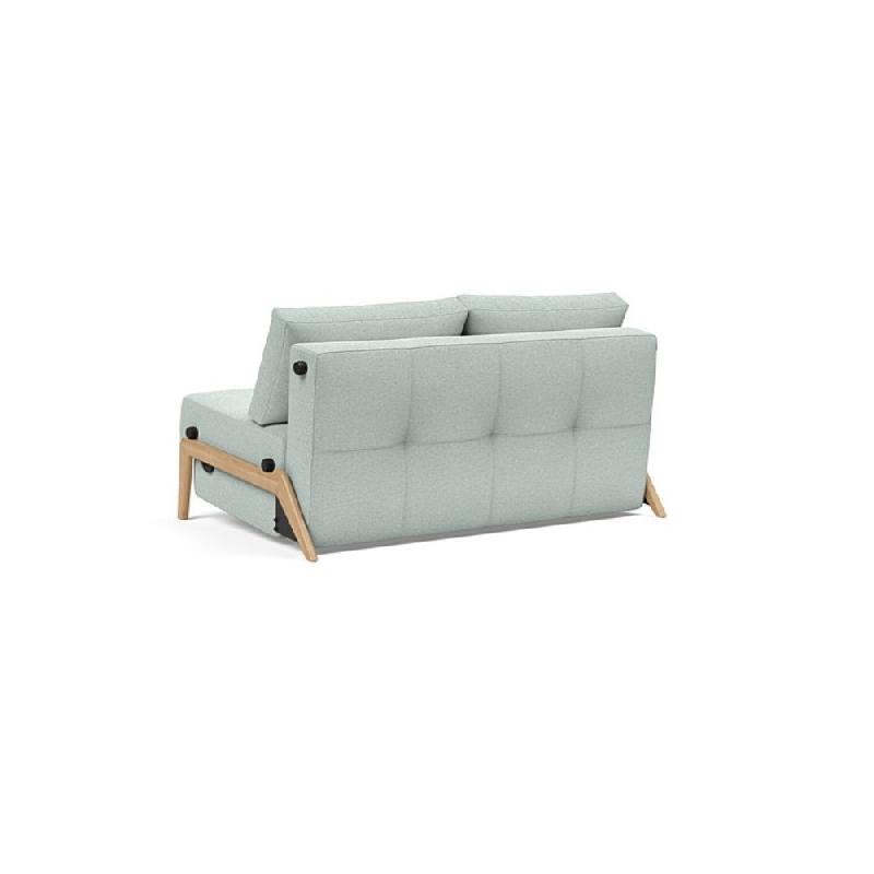 Innovation Living - Canapé design convertible Cubed Wood 02 - Lit 160x200 cm - Tissu Soft Pacific Pearl_4