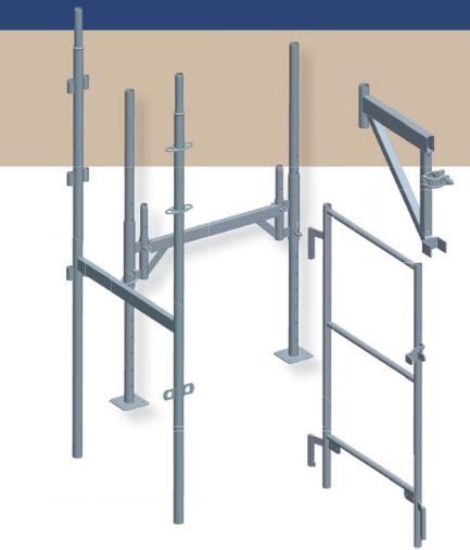 Securifran Échafaudage - Altrad Équipement - Tube acier galvanisé Ø45mm - Largeur 800mm et travées réglables_4