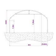 Serre tunnel à pied droit destinée aux horticulteurs et pépiniéristes - Longueur 6m - Val de Loire Pro 4 m_4