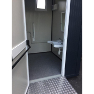 Monobloc sanitaire WC PMR raccordable - Structure acier galvanisé - 205cm x 205cm x 247cm_4