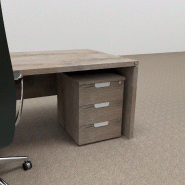 Caisson mobile TAK - Mobel Linea - 3 tiroirs, Chêne grisé_4