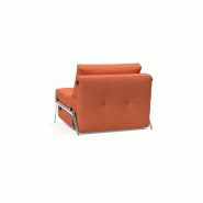 INNOVATION LIVING - Fauteuil design convertible Cubed 02 Alu 200x90cm - Tissu rouille Argus_4
