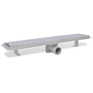 Vidaxl drain de douche linéaire 2 pcs 630 x 140 mm acier inoxydable 275966_4