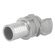 Demi-raccord symétrique avec verrou - DN 20 mm - Embout annelé Ø 25 mm - Alu_4