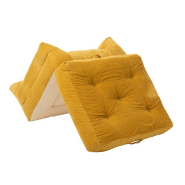 FAUTEUIL CONVERTIBLE CHARLENE JAUNE  COTON / MOUSSE_4