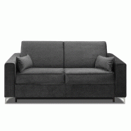 Canapé convertible express Jackson 120cm - Comfort Bultex® 12cm - Sommier lattes Renatonisi - Tweed gris graphite_4