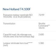 T4.100F Tracteur agricole - New Holland - Puissance maximale 73/99 kW/ch - Cabine VisionView™, moteur FPT Industrial F5C Tier 4A, transmission Dual Command™_4