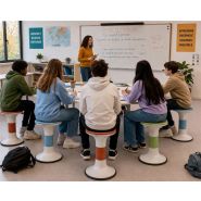 Tabouret dynamique scolaire réglable en hauteur MOBI-TWIST - Assise active T2 à T7_4