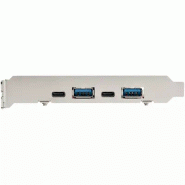 Carte PCI Express USB 4 Ports - Carte d'Extension PCIe USB 10Gbps avec 2 Controlleurs - 2x USB-C & 2_4