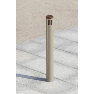 Borne à sceller en acier diamètre 88.9mm - STEEL & STYLE / JAN-0074 - motifs IRON ou FLOWERS - Husson International_4