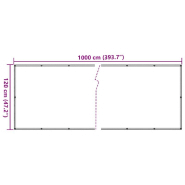 Vidaxl écran d'intimité de jardin aspect pierre 1000x120 cm pvc 4005538_4