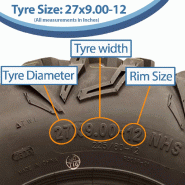 27x11.00-12  27x9.00-12 ATV Tyres 8ply OBOR Cypress Tubeless (Set of 2  2)_4
