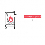 Deom Turbo 4 - Poêle à bois performant avec double paroi en fonte et régulation d'air_4