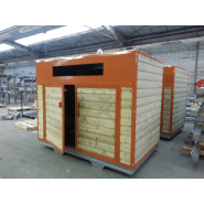 Collecteur en bois avec ouverture adaptable pour cartons