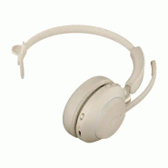 Jabra Evolve2 65 Casque Sans fil Arceau Bureau/Centre d'appels USB Type-A Bluetooth Beige_4