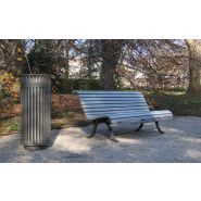 Serralves - poubelle publique - Larus - acier - 70L avec cendrier en option_4