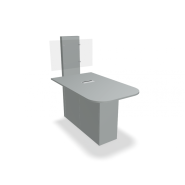 Table multimédia design élégant et épuré - OGI V, connectée avec prises USB, HDMI, RJ45, et rangement intégré_4