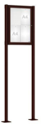 Vitrine Classique peinte sur poteaux - affichage simple face - 4 à 21 A4 - Plexi choc_4