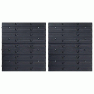 Vidaxl kit de bacs de stockage et panneaux muraux 32 pcs rouge et noir 146281_4