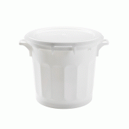 Couvercle plat pour conteneur alimentaire HACCP 75L Gilac - Blanc_4