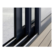 Baie vitrée coulissante à galandage sur mesure en aluminium - De 2 à 6 vantaux sur 2 ou 3 rails - Néva_4