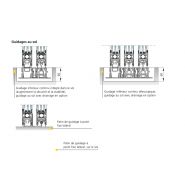 Porte coulissante avec guidage inférieur continu et option drainage