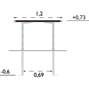 Table publique Pixbo réf 8037089 - Hags - 1200x600x730 mm - Montage en 1 heure_4