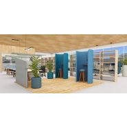 Cabine acoustique - Poste de travail et téléphonique pour bureaux ouverts - Feutre insonorisant personnalisable_4