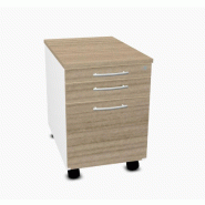Caisson mobile pour dossiers suspendus - MDD - 3 tiroirs, Cacao_4