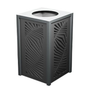 Corbeille publique Canopée en tôle galvanisée - découpe laser - volume 65L ou 110L_4