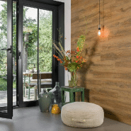 Wallart planches d'aspect de bois chêne de récupération marron rouille 432696_4