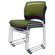 CH-S 1855 - Chaises empilables en maille - Dimensions : L 520 x P 560 x H 830 mm - Idéales pour conférences et espaces publics_4