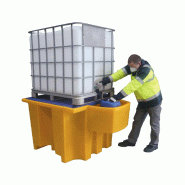 Bac de rétention PE 1100 litres + Caillebotis + Réceptacle intégré - Caillebotis plastifié_4