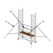 Échafaudage roulant jupiter 870 - fortal sa - charge d’exploitation 200 kg / m²_4