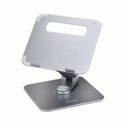 Support Télescopique pour PC Portable, Base Pivotante à  360&deg;, Support Rotatif pour Bureau, Haute_4