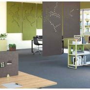 Cloison suspendue esthétique et ignifuge