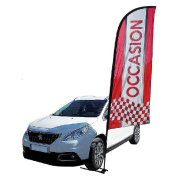 Drapeau publicitaire oriflamme - Différentes formes et hauteurs - Metiers IF011_4