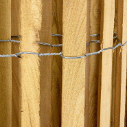 Ganivelle en robinier scié - 120 cm - Imputrescible, 10m de long, espacement 5-6 cm_4